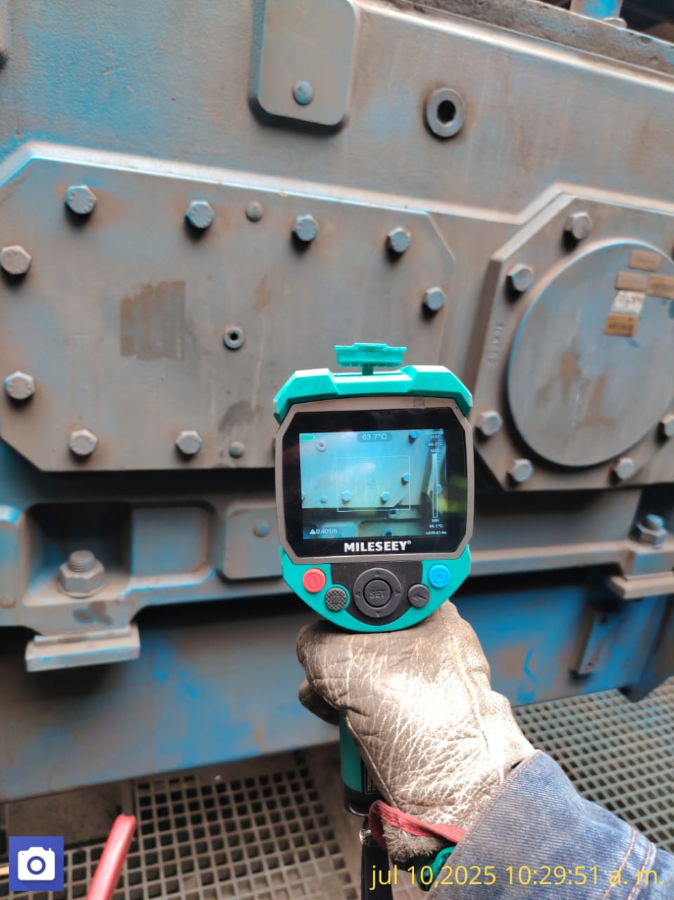 Inspección termográfica de equipo